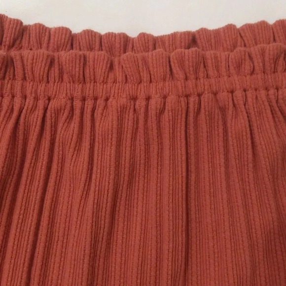 Madewell Knit Pointelle Peasant Top, Color Terracotta Size M - Picture 10 of 12